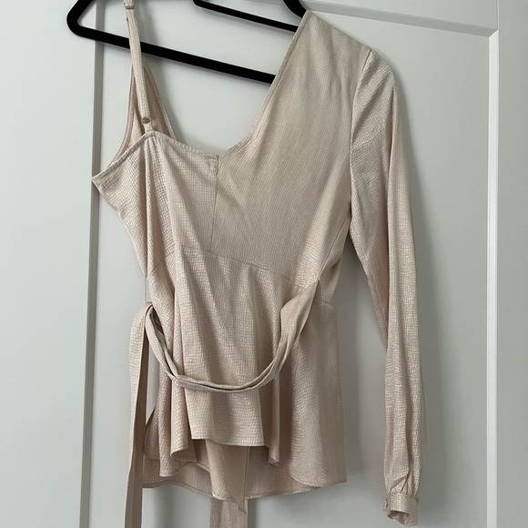 BCBG Max Azria front-tie peplum top - Picture 2 of 3